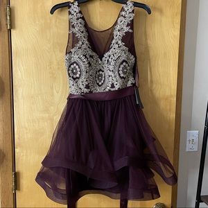 Formal Purple Dress with sequens size 5